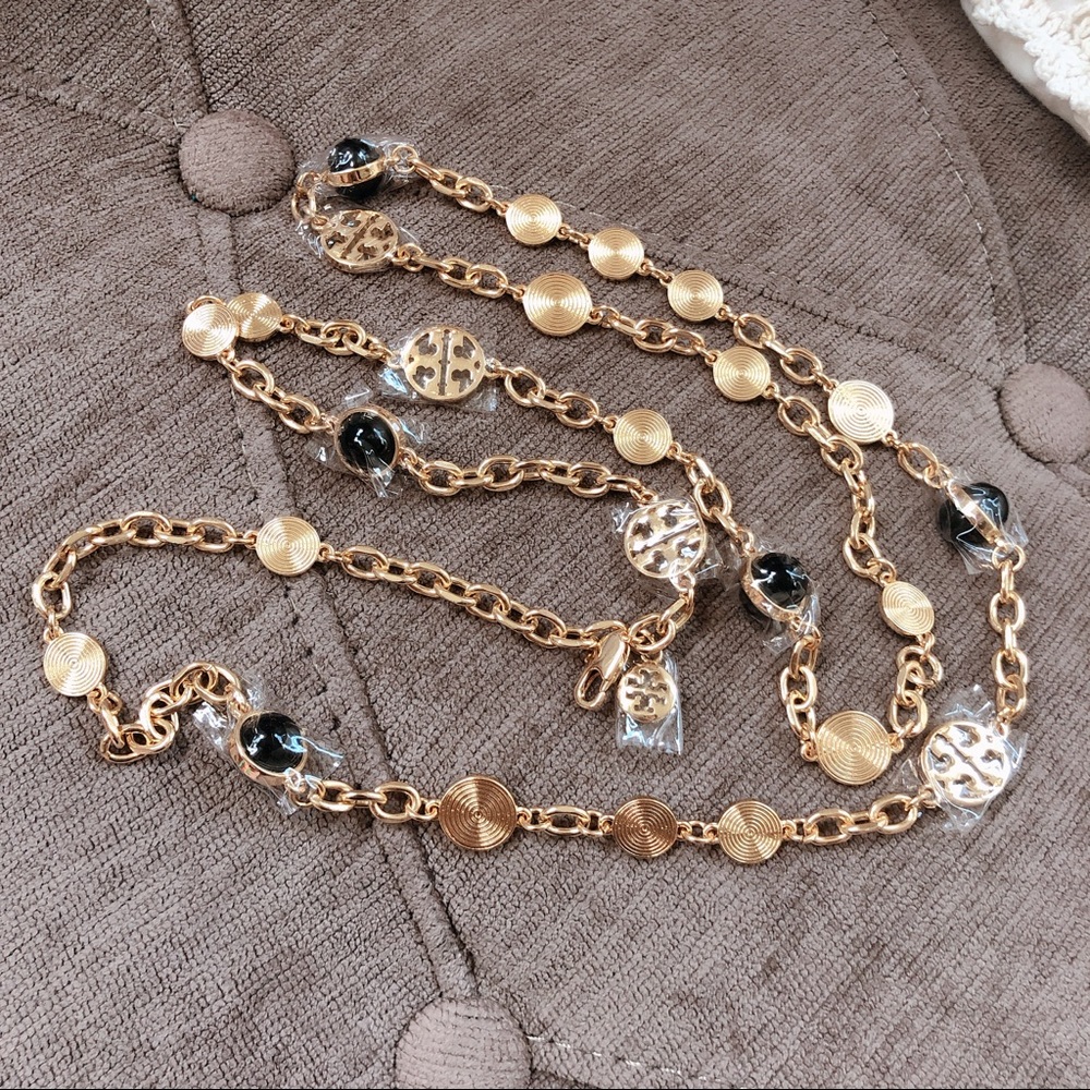 LAST ONE Tory burch Black Gold 2way Necklace - Picture 2 of 8